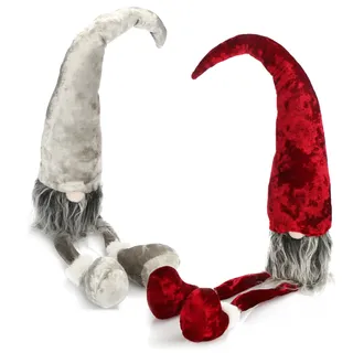 com-four® Premium Kantenhocker, große Wichtel in XXL für die Weihnachtsdeko | Handmade winterliche Figur als Dekoartikel für Fensterbank und Kamin - Sammlerfiguren