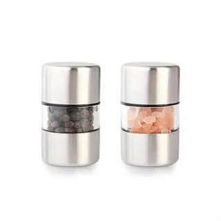 Pearl Mini-Salz- & Pfeffermühlen 3 cm Silber unbefüllt