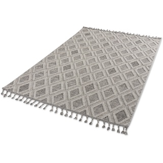 Teppich ASTRA "Trevi 6831 222" Teppiche Gr. 7 mm, 1 St., grau (hellgrau) Esszimmerteppiche In- und Outddor geeignet, Balkon, Aussenbereich