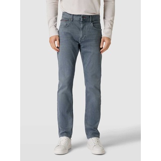 Tapered Fit Jeans im 5-Pocket-Design Modell 'HOUSTON', Hellgrau, 34/34
