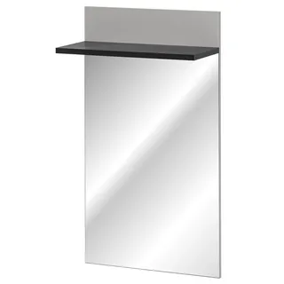 GARDEROBENSPIEGEL Kaschmir, schwarz 60 x 107 cm, Flurspiegel mit Ablage
