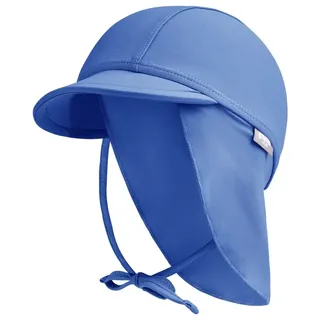 Sterntaler Bademütze mit Nackenschutz uni, in Blau Blau