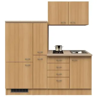 Singleküche mit E-Geräten - 190 cm breit - Buche – Namu