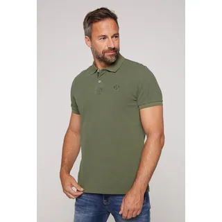 Poloshirt CAMP DAVID Gr. L, grün (green olive) Herren Shirts Kurzarm aus Baumwolle