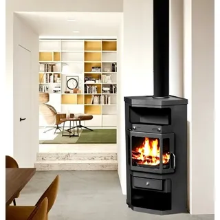 Apex Kaminofen Panorama Kaminofen 9kW Holzofen 3 Scheiben 3 seitig Heizofen 56320, (1-tlg)