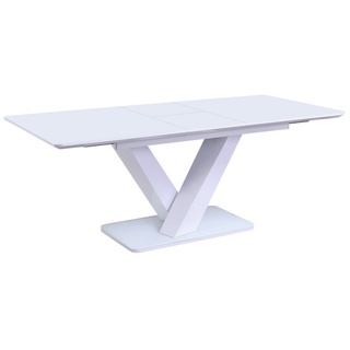 SalesFever Esstisch »Tisch«, BxT: 173 x 90 cm, mitteldichte_faserplatte_mdf|glas - weiss
