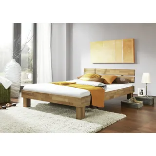 Futonbett Jenny Bett 90x200cm Wildeiche Massiv geölt Holzbett Schlafzimmer