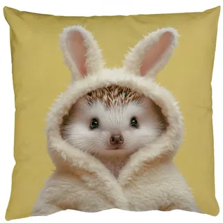 MuchoWow Dekokissen Igel - Osterhase - Kostüm, Zierkissen mit Kissenfüllung, Deko, Sofakissen, 50x50 cm gelb 50 cm x 15 cm x 50 cm