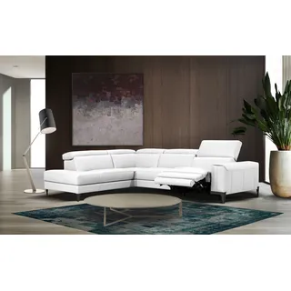 Calia Italia Eckcouch Leder 2-Sitzer Weiß