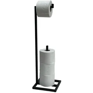DanDiBo Ambiente DanDiBo Toilettenpapierhalter Schwarz Metall 20x70x20 cm, Badaccessoires