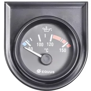 EQUUS 842109 Kfz Einbauinstrument Wasser-/Öltemperaturanzeige Messbereich 60 - 160 °C Standart Gelb, Rot, Grün 52 mm