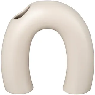 blomus Vase KAGETSU | Farbe Moonbeam | Blumenvase aus Keramik in Beige | Größe S | 3,5T x 12,5B x 12,5H cm | runde Dekovase für Blumen