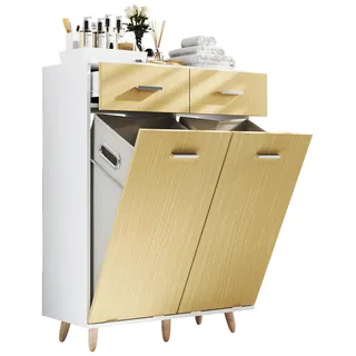 VCM Landos L Hochschrank 79 x 35 cm Braun Holz