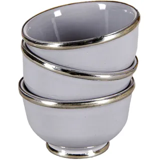 3er Set Orientalische Dip Dessert Schalen Cariba Grau