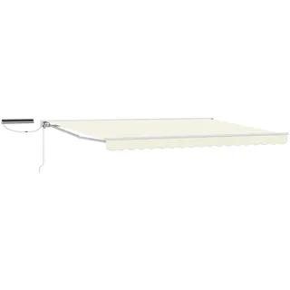 vidaXL Elektrische ausziehbare Markise 350 x 400 cm Weiß Aluminium