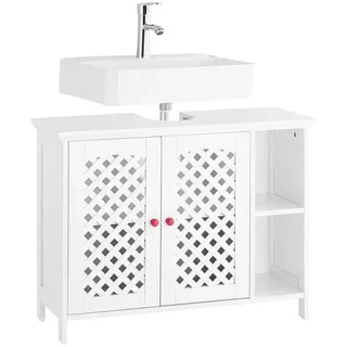 SoBuy Waschbeckenunterschrank, Weiß 80x31,5x60,5cm