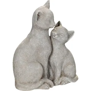 OTTO home Dekofigur Katze mit Kätzchen 21 cm Grau
