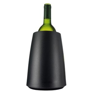 Vacu-Vin Flaschenkühler 3649460 Elegant Kunststoff, Aktiv Weinkühler mit Kühlmanschette, schwarz