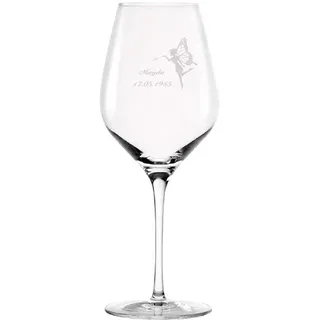 Rotweinglas Kristallglas personalisiert mit Gravur Name Text Motiv nach Wunsch 645 ml Geschenkidee für Weinkenner und Weinliebhaber