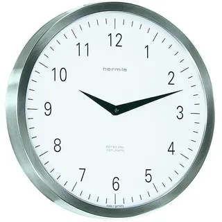 HERMLE Bahnhofsuhr 30,5 cm 30466-000870 silber/weiß