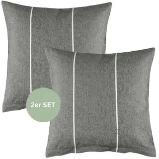Esprit Kissenbezug Harplines 40 x 40 cm Anthrazit