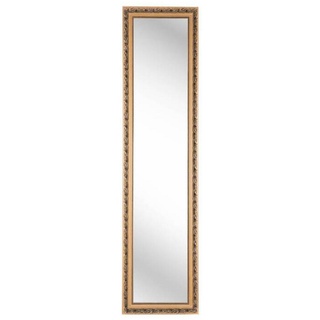 Carryhome Standspiegel, Gold, Glas, Eukalyptusholz, massiv, rechteckig, 40x160x5 cm, Ganzkörperspiegel, Spiegel, Standspiegel