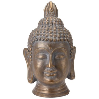 Progarden Skulptur Buddha Kopf Deko 31x29x53,5 cm braun 29 cm x 53.5 cm