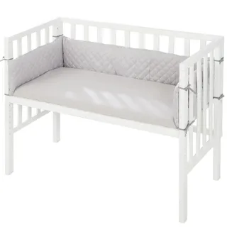 roba Beistellbett grau/weiß 90 x 45 cm