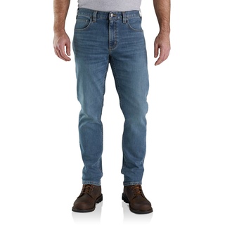 Carhartt Regular-fit-Jeans Carhartt Herren Jeans Rugged Flex Relaxed Fit Low Rise 5-Pocket Tapered Jean grau W34/L34