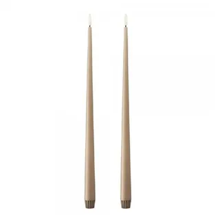 ester & erik LED-Kerze LED Spitzkerze Taper Candle Nougat Note (40cm) (2-teilig)