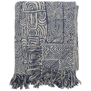 Bloomingville Bresso Kuscheldecke 130 x 160 cm Blau