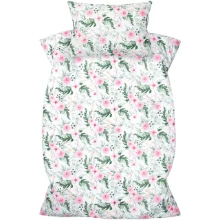 Amilian Kinderbettwäsche 100x135 Baby Bettwäsche Set Größe Babybettwäsche 135x100 mit Kissenbezug 40x60 100% Baumwolle Babybett Kinderbettwäsche 100x135 Jungen Mädchen Bettwaesche