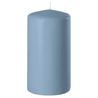 Wenzel Stumpenkerze H 10 cm SAFE CANDLE, Blau - Paraffinwachs - 6 x 10 cm - selbstlöschend