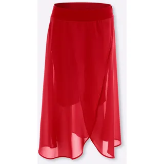 A-Linien-Rock CLASSIC BASICS, Damen, Gr. 46, lila (erdbeere), 100% Polyester, unifarben, wadenlang, Röcke A-Linien-Rock