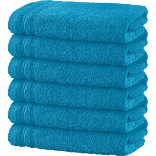 Erwin Müller Handtuch Handtuch "Heidelberg" 6er-Pack, Frottier, Walk-Frottier Uni grün 50 cm x 80 cm