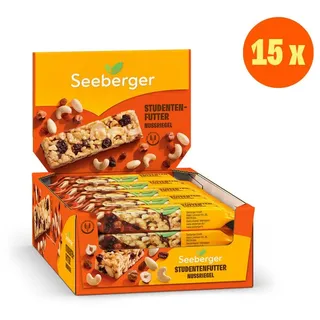 Seeberger Snacks Nüsse Seeberger Nussriegel Studentenfutter Multipack – 15 × 35 g, gesunder E, 15 x 35 g, 1 St.