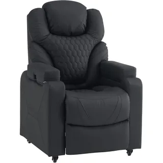 HJH Office Loungesessel Game Sport RX Kunstleder 90 x 170 x 90 cm Schwarz