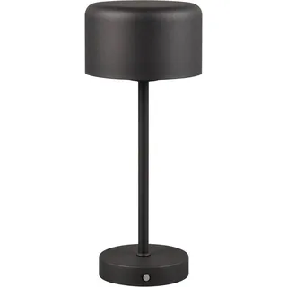 Reality Leuchten LED Tischleuchte JEFF, Dimmfunktion, USB-Ladefunktion, LED fest integriert, Warmweiß, Akku Tischlampe mit USB-C Anschluss, Touchdimmer 4 Stufen, Höhe 30cm schwarz