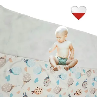 NappiMe Wiederverwendbare Wickelauflage, Mint Balloons