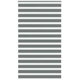 vidaXL Doppelrollo 120 x 230 cm Dunkelgrau