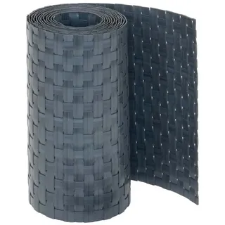 Jardinion Sichtschutzstreifen Sichtschutzstreifen Rattan Optik, (250 x 19 cm, anthrazit, 1-St), Sichtschutz für Balkon, Terrasse- und Gartenzaun grau