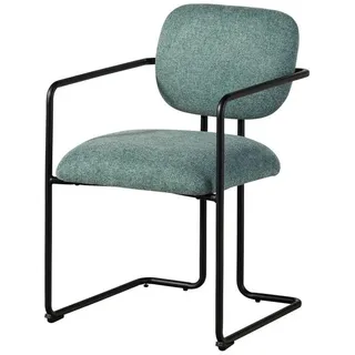 MASSIVMOEBEL24.DE Polsterstuhl Polyester türkis 2er Set