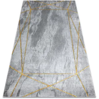 RugsX Teppich Glamour, Stilvoll, Geometrisch, Marmor Grau/Gold 160x220 cm, Teppiche – Böden, Teppiche