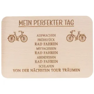 Spruchreif® Frühstücksbrett Holz-Frühstücksbrettchen · Brotzeitbrett mit Gravur · Geschenk Hobby