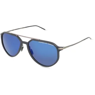 Porsche Design P8990 Herren-Sonnenbrille Vollrand Pilot Kunststoff-Gestell, blau