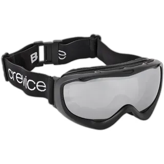 Black Crevice Skibrille mit Doppel-Spiegelscheibe I Ski-Brille I bruchfeste Skibrille Herren & Damen I Anti-Fog-Beschichtung & UV 400 Schutz I größenverstellbar