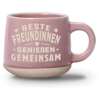Espresso-Tasse Freundinnen - 60ml , spülmaschinenfest im Landhausstil - Rosa