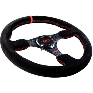 EMS Wildleder Lenkrad Sportlenkrad 350 mm flach