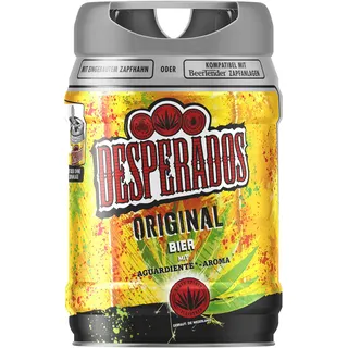 DESPERADOS 5 Liter Bierfass mit Zapfhahn, Pfandfrei