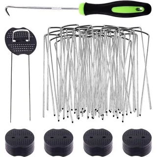 Famanu Gartenstecker - Verzinkter Stahl - 15 cm Länge - Silber